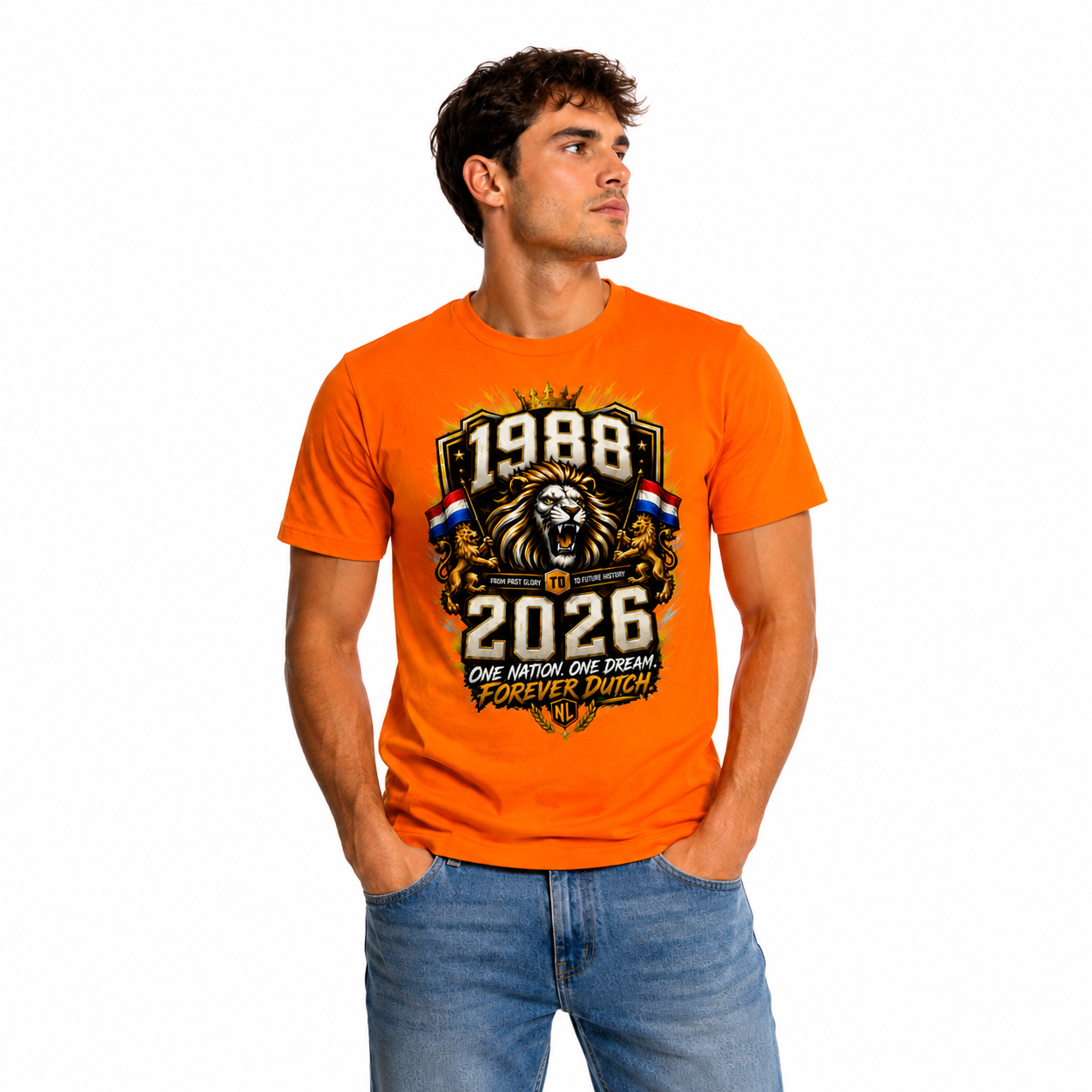 Nederland 1988–2026 Leeuw T-Shirt – Oranje Fan Shirt 2026 Editie - UNISEX