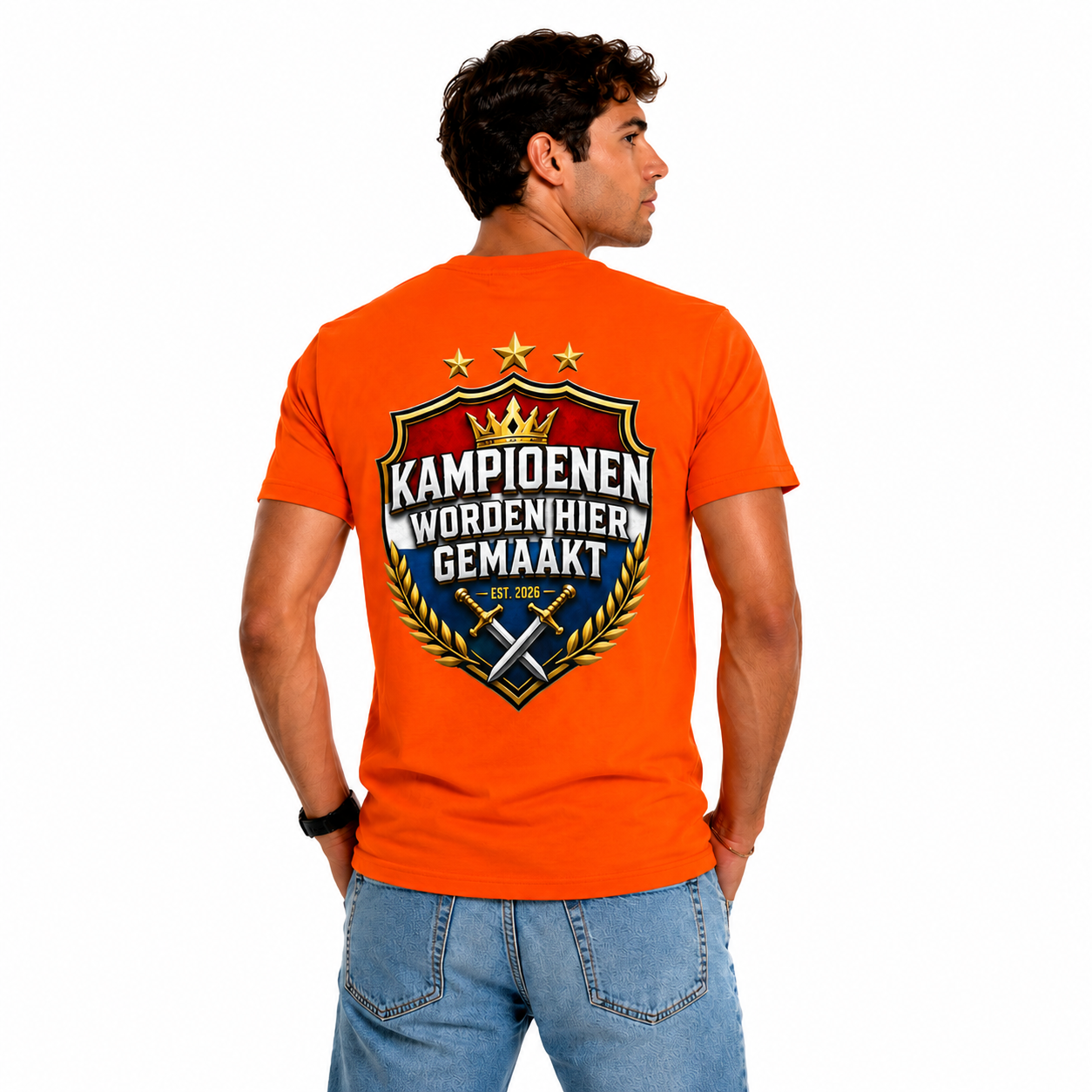 Nederland Kampioenen Leeuw T-Shirt – Oranje Fan Shirt 2026 Editie - UNISEX