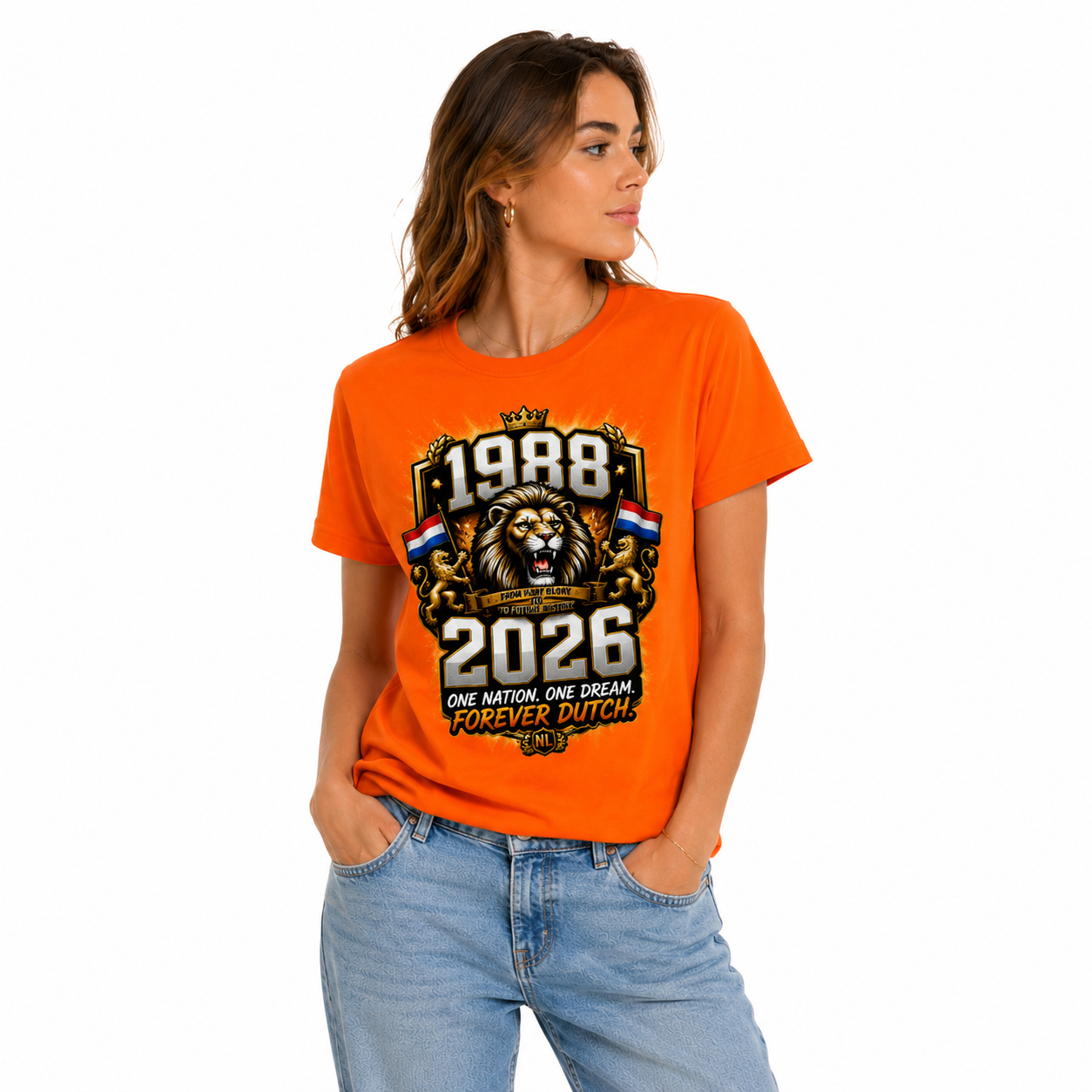Nederland 1988–2026 Leeuw T-Shirt – Oranje Fan Shirt 2026 Editie - UNISEX